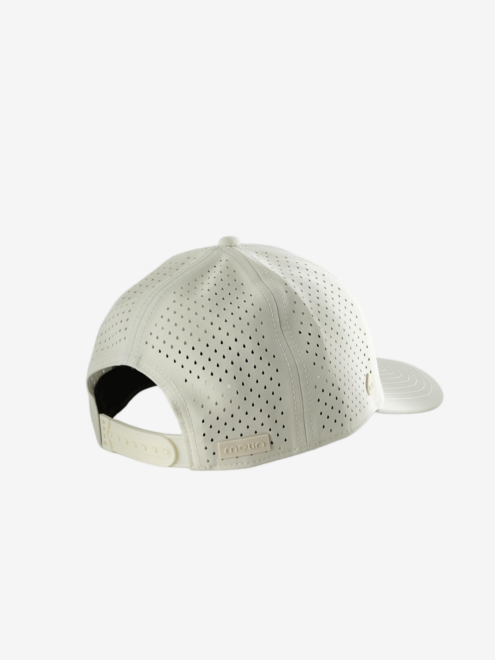 Tan hat, back view