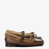 Brown shoes,side view