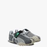 Grey sneakers, side view