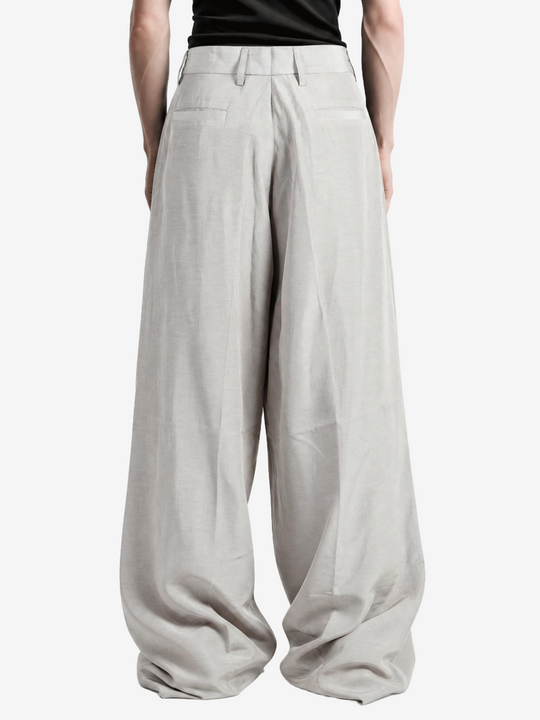 Grey pants, full body view