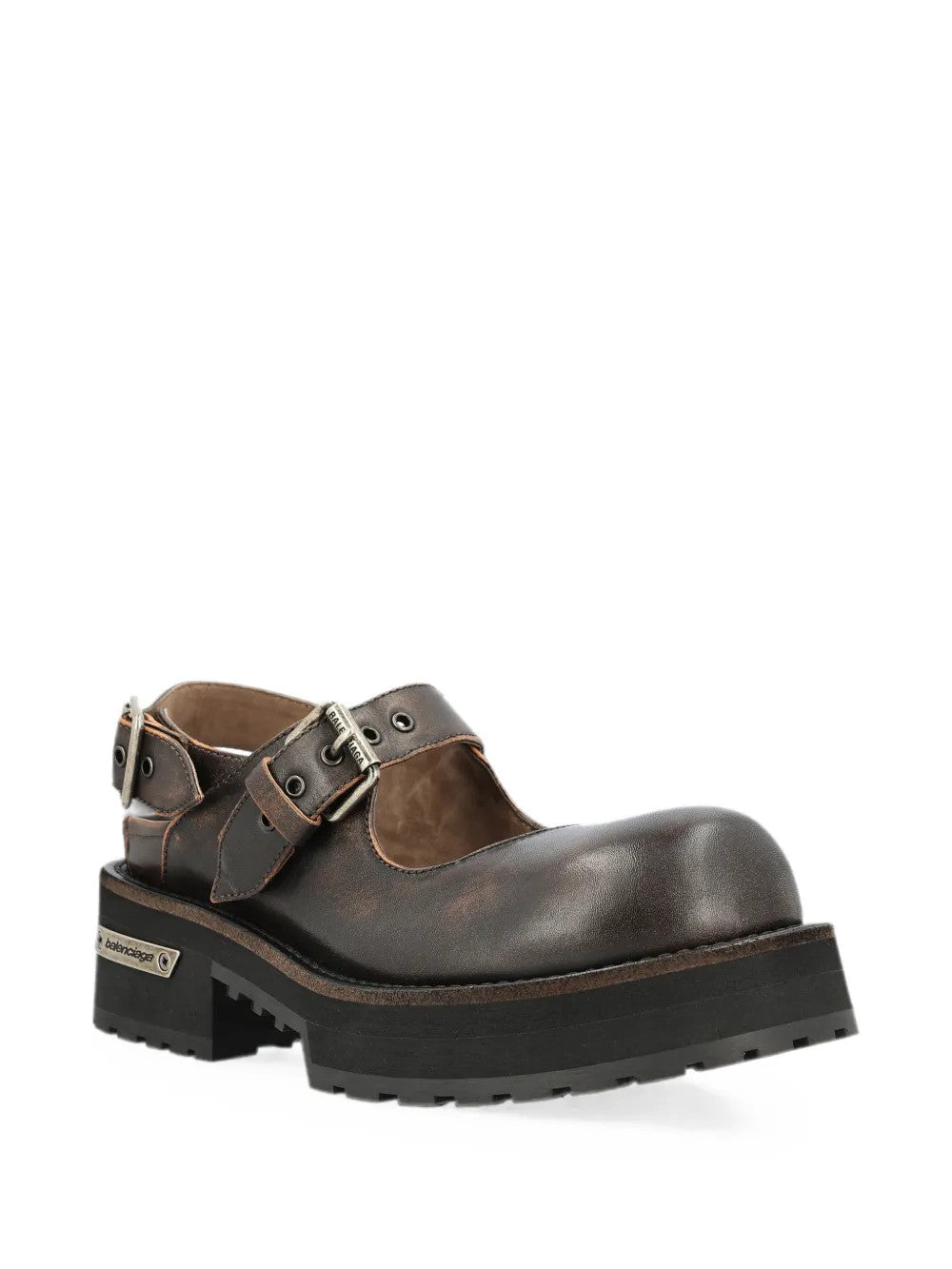 Brown shoes, front view