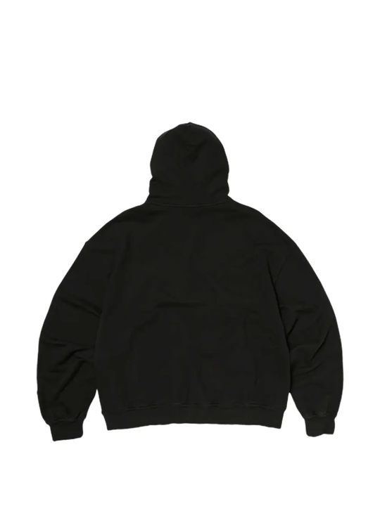Black hoodie, back view