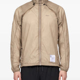 Tan jacket, full body view