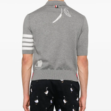 Grey shirt worn by a person,showing the shirt's fit