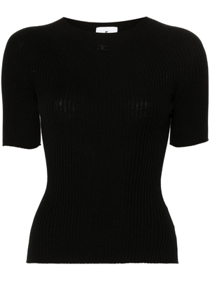 COURRÈGES - Women Light Rib Short Sleeves Sweater