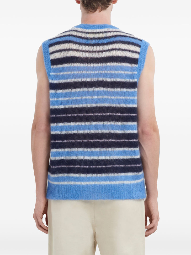 MARNI - Men Striped V-Neck Sweater Vest