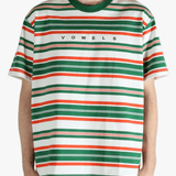 Green t-shirt worn by a person, showing the t-shirt's fit
