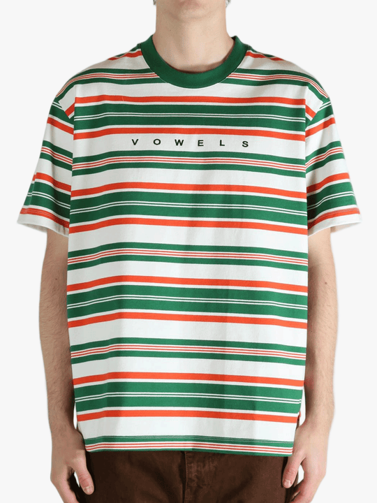 Green t-shirt worn by a person, showing the t-shirt's fit