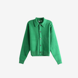Green knitwear, front view