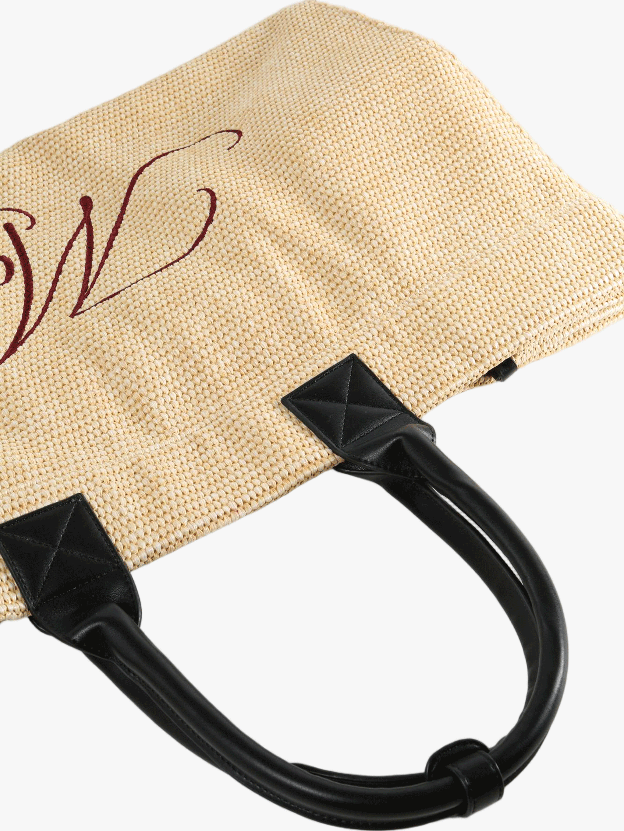 Close up of Tan bag, showing detail