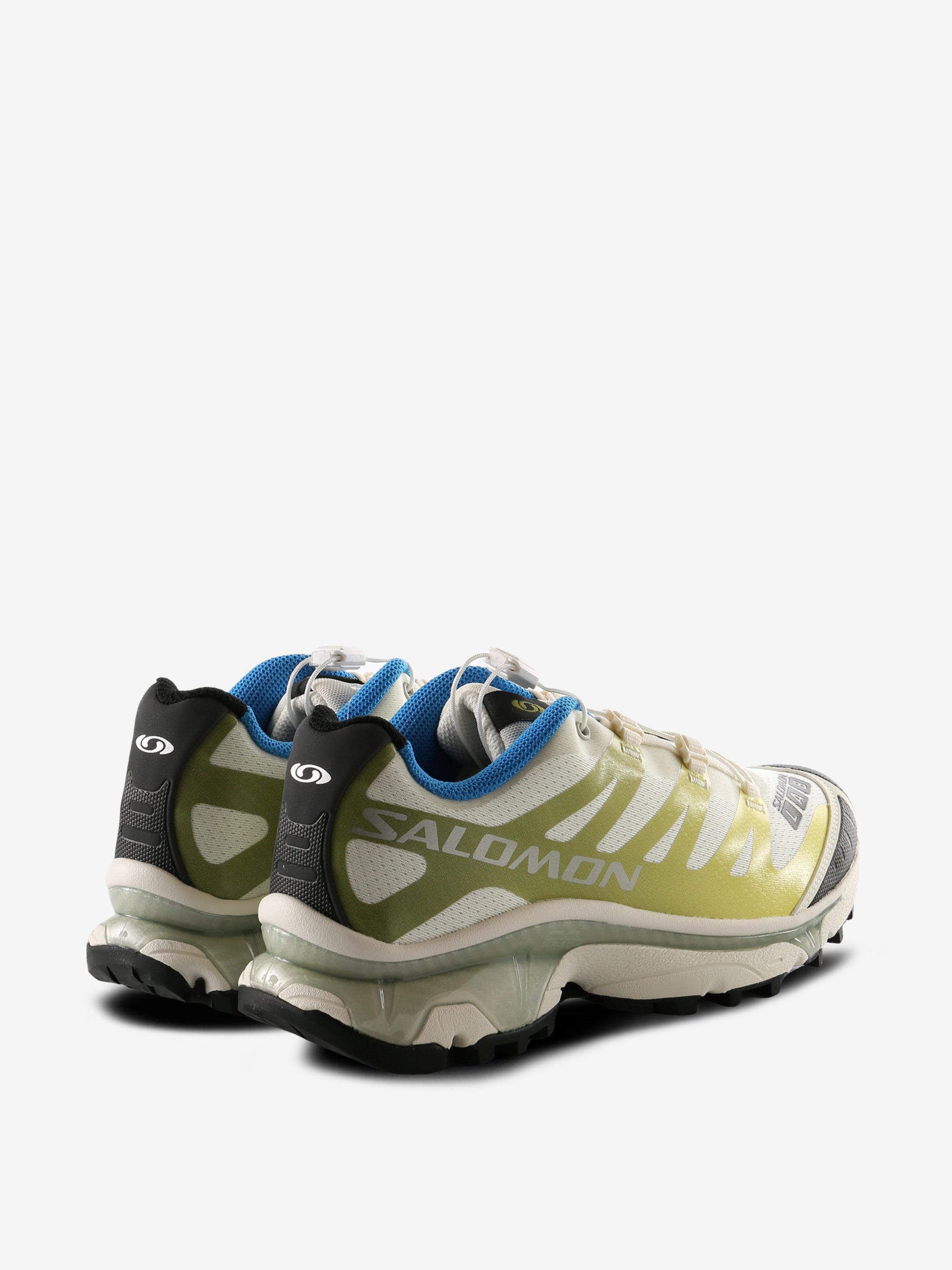 Yellow sneakers, back view