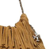 Close up of tan bags, showing texture of the nappa leather fabric