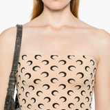 Close up of tan tops, showing texture of the Polyamide fabric