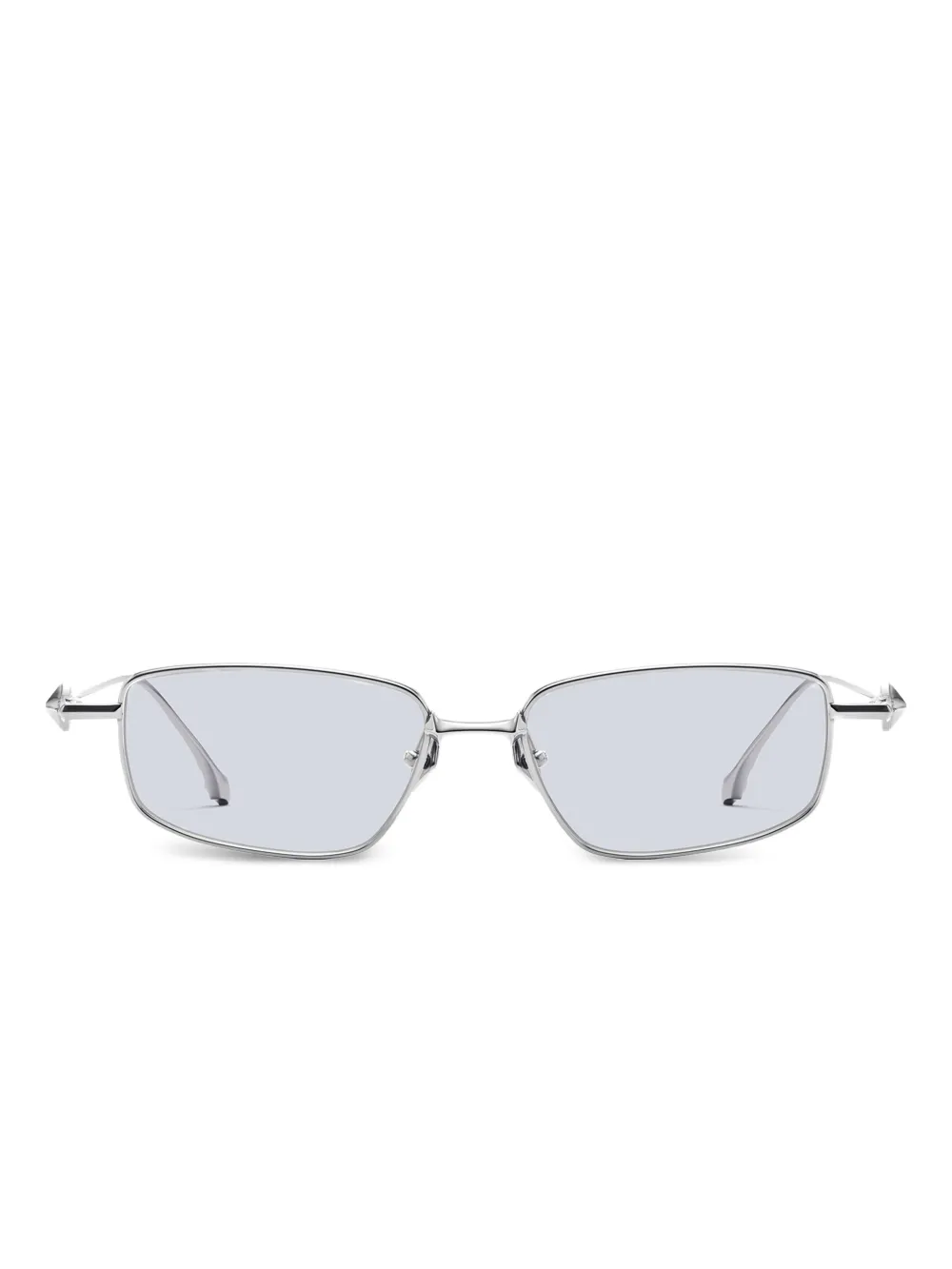 Silver eyeglasses,front view
