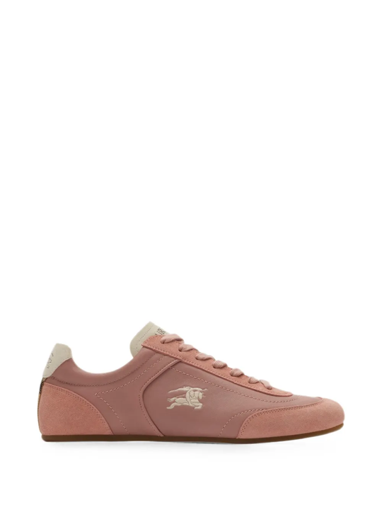 Pink sneakers, front view