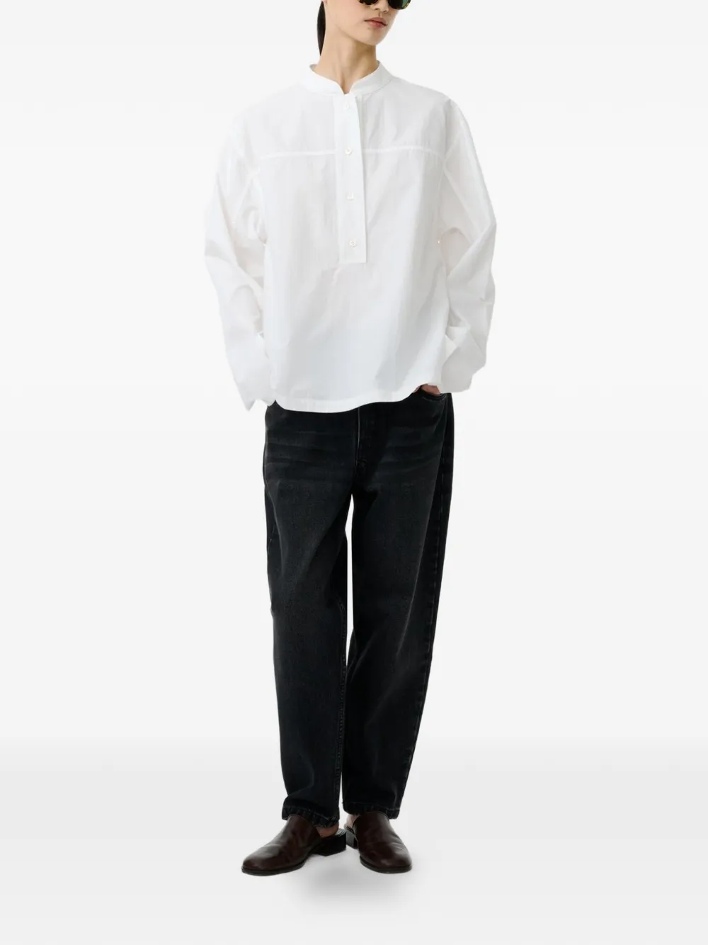 White shirt, full body view
