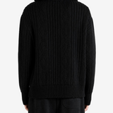 Black knitwear, front view