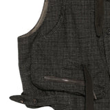 ZIGGY CHEN - Men Tattersall High-Neck Utility Vest