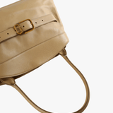 Tan bag, front view