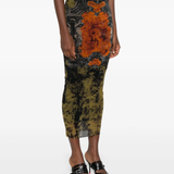 Black skirt worn by a person, showing the skirt fit