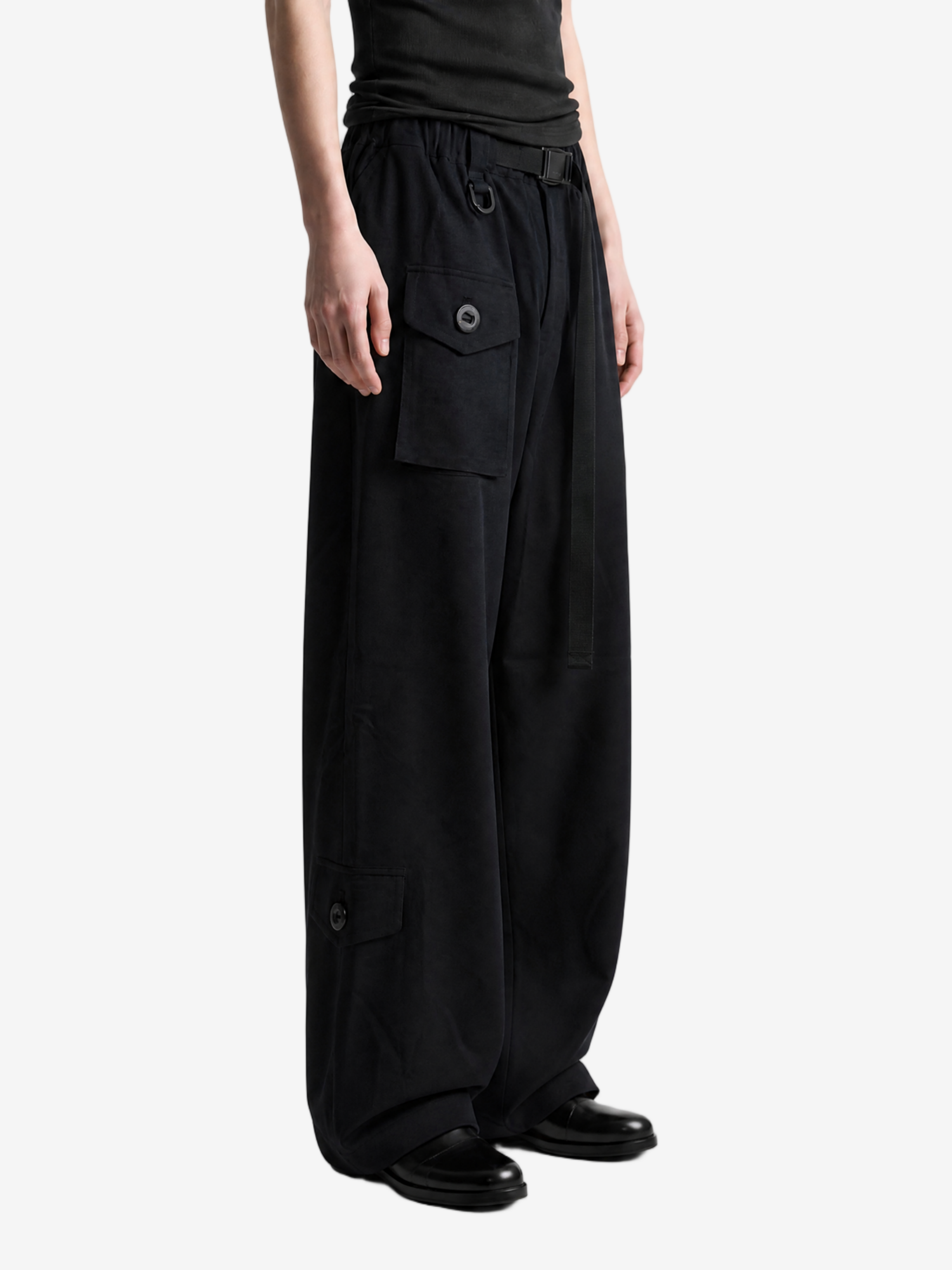 Black pants, full body view