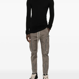 Black t-shirt, full body view