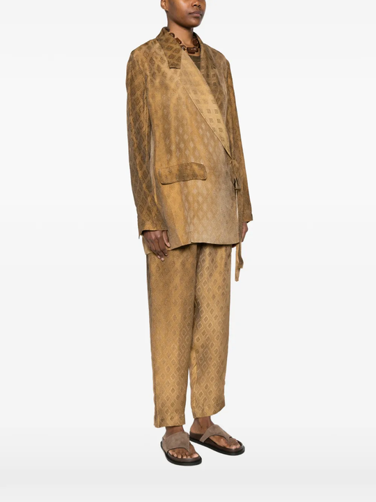 Brown jacket,full body view