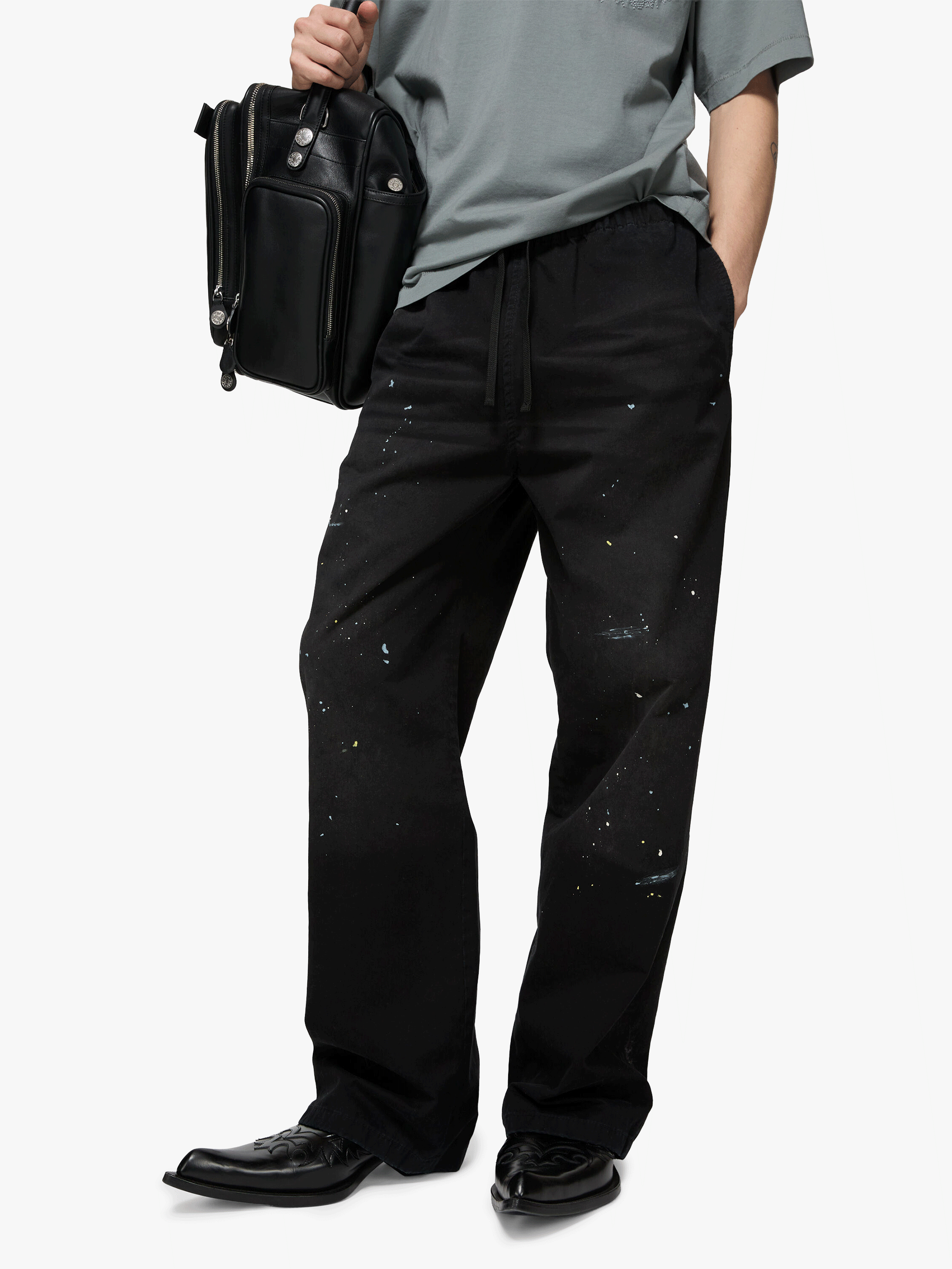 Black jeans, full body view