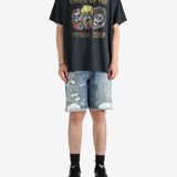 Black t-shirt, full body view