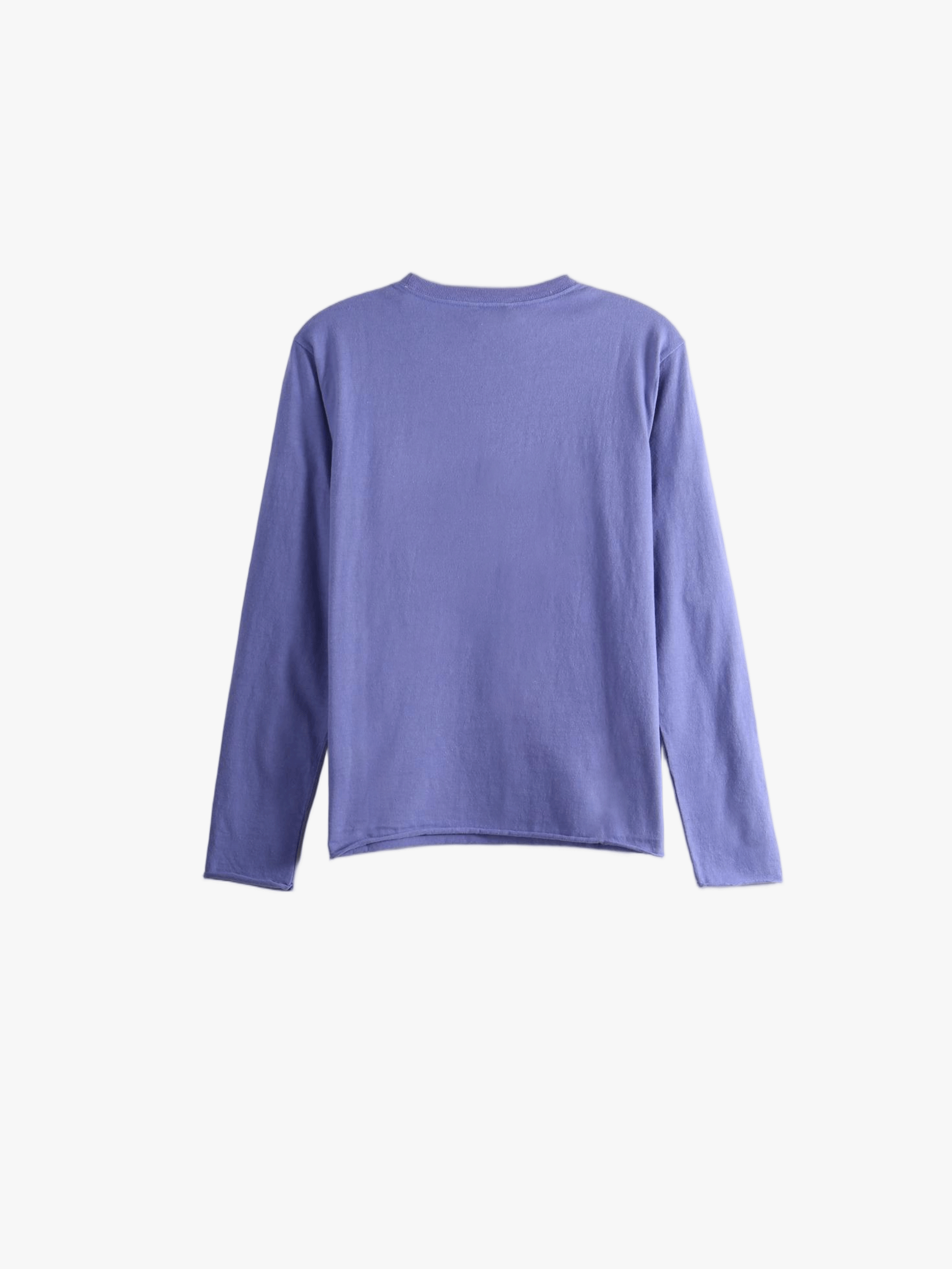 Purple t-shirt, back view