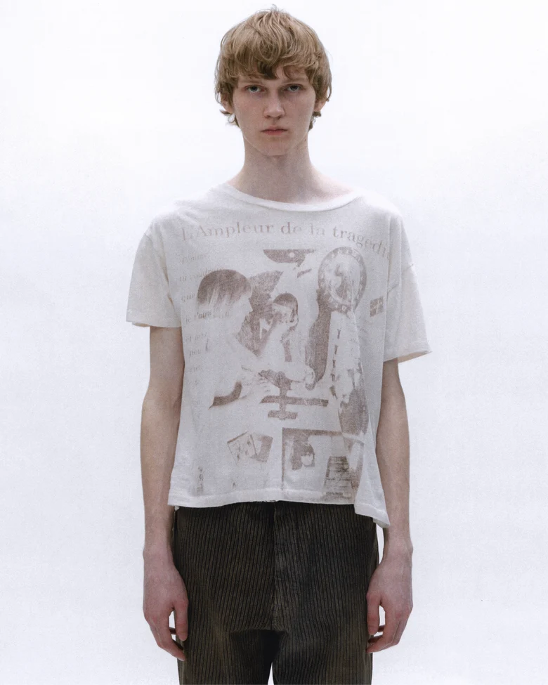 White t-shirt, front view