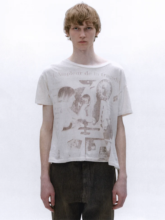 White t-shirt, front view