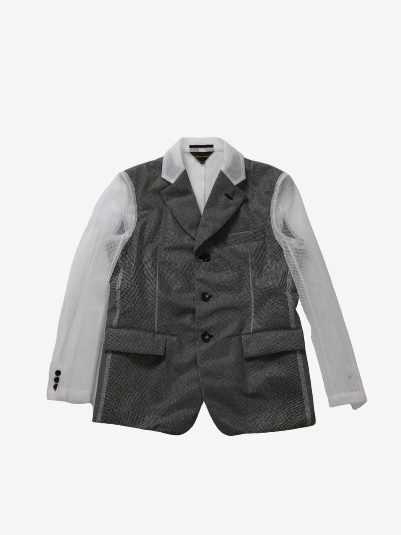 COMME DES GARCONS - Women Mesh Sleeved Suit Jacket