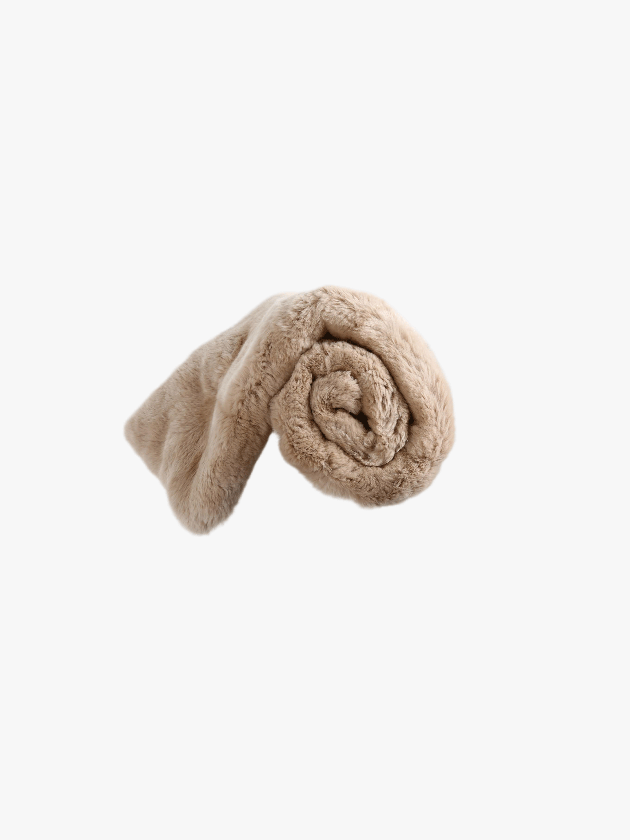 Tan scarf, front view