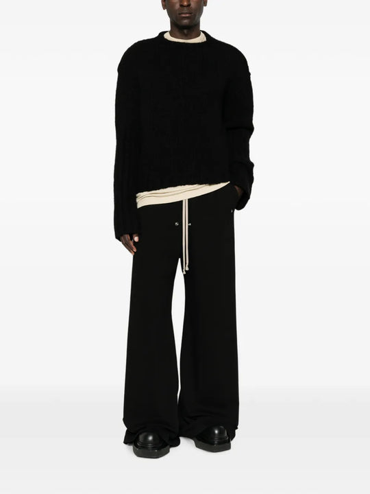 Black knitwear, full body view