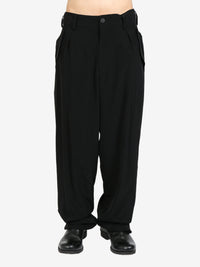 YOHJI YAMAMOTO POUR HOMME - Men M-Back Belt Tuxedo Pants