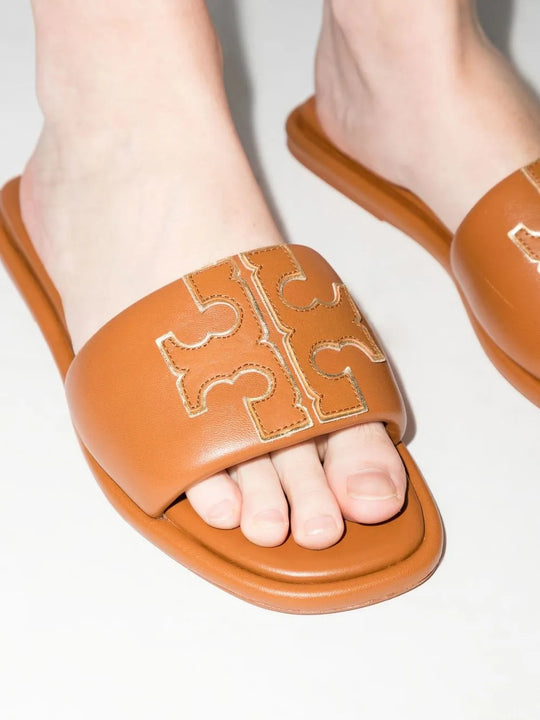 Tan shoes, front view