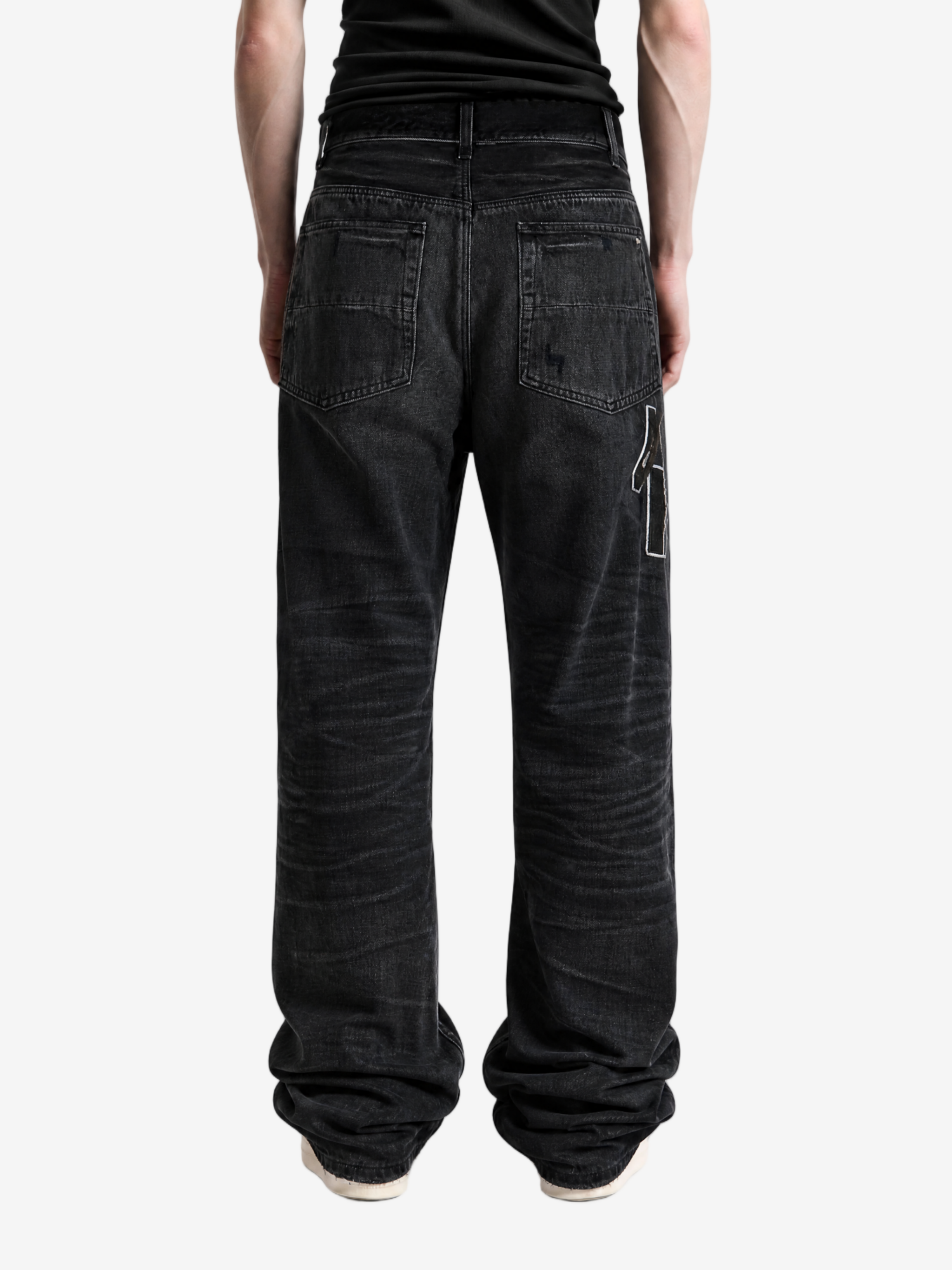 Black jeans, full body view