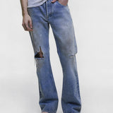 Blue jeans, full body view