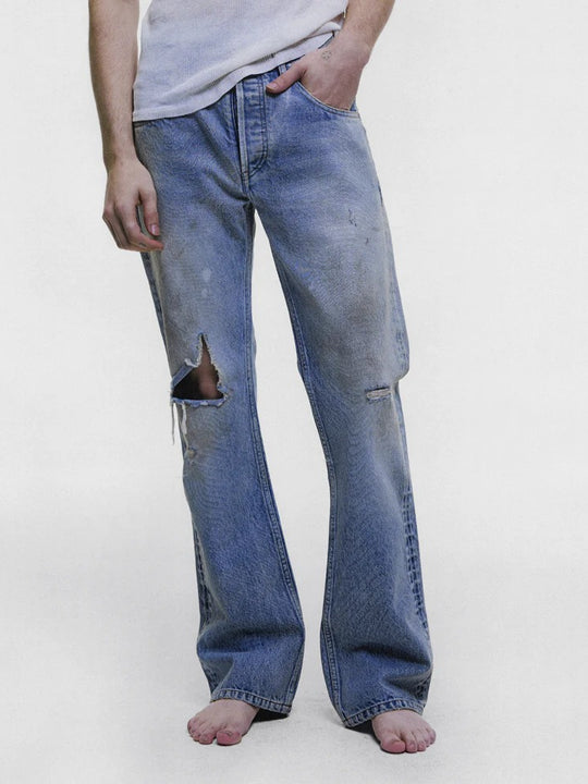Blue jeans, full body view