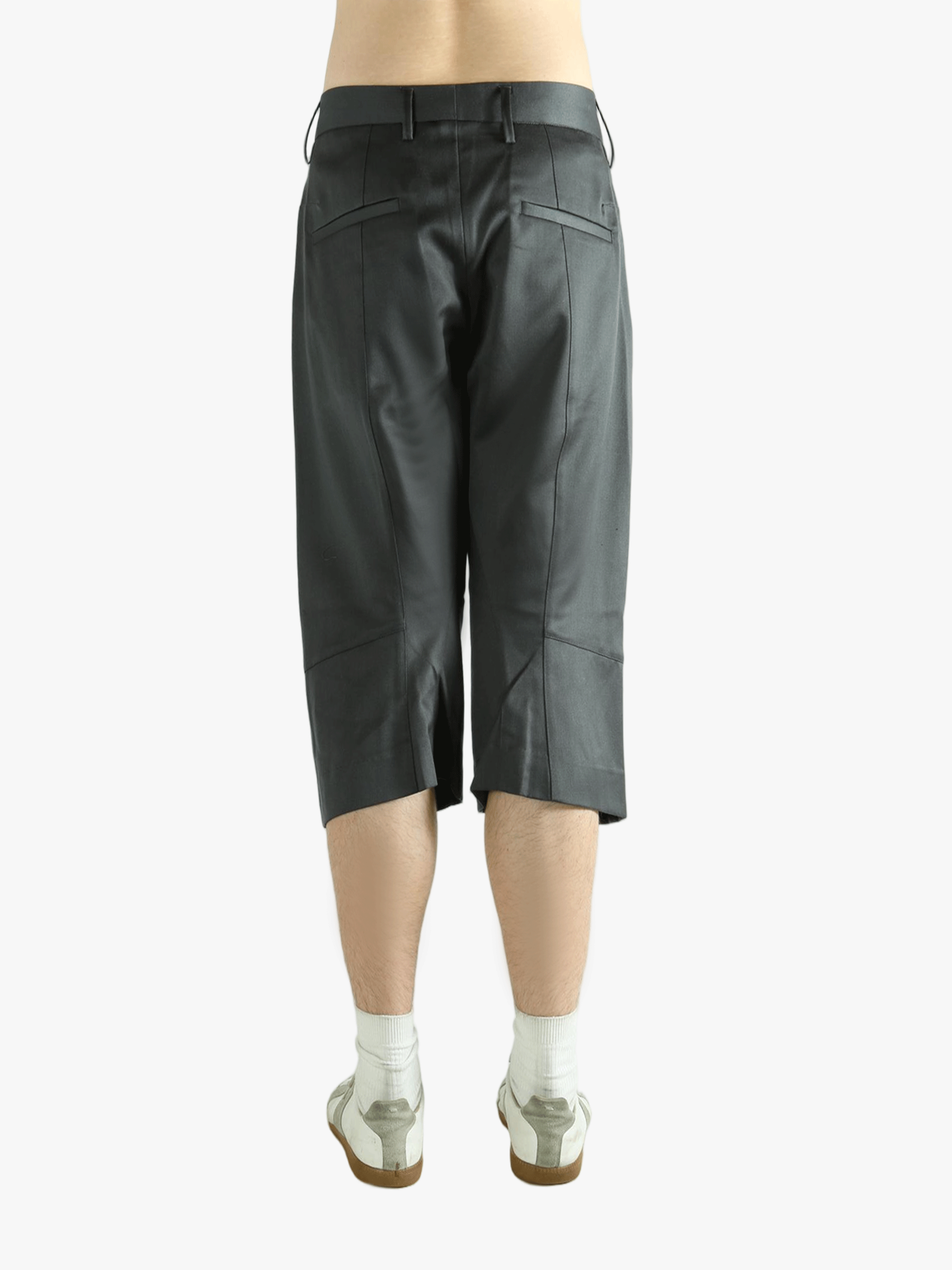 Grey shorts, back view