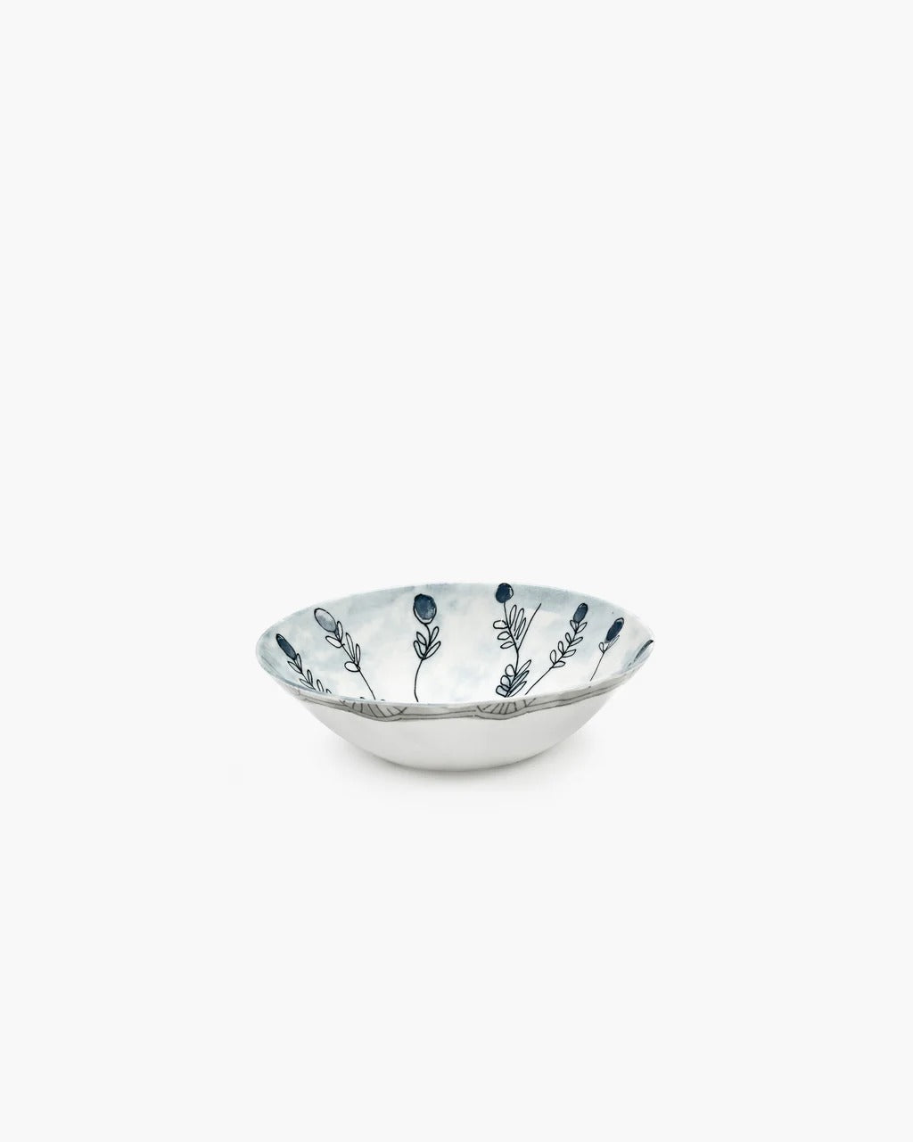 Blue bowl , side view