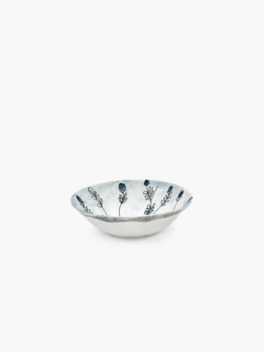 Blue bowl , side view