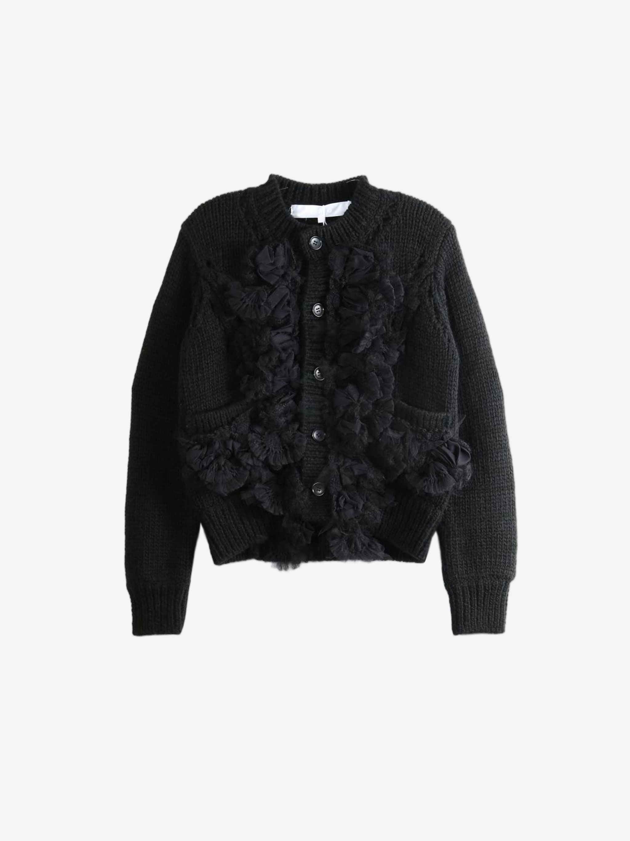 Black knitwear, front view