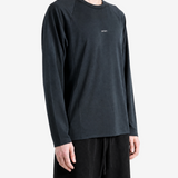 Black t-shirt, full body view