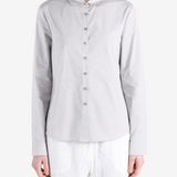 AMOMENTO - Women  Neck Shirring Shirt
