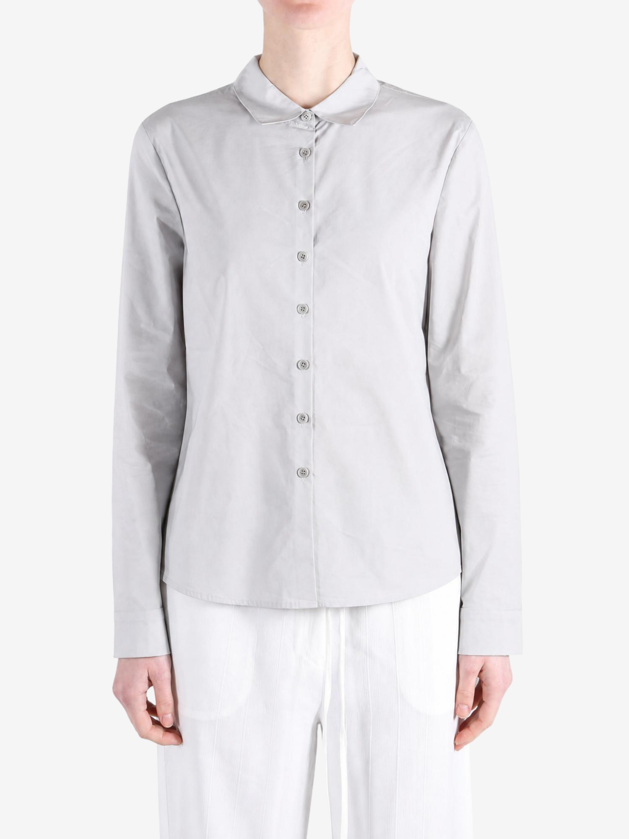 Grey shirt, full body view