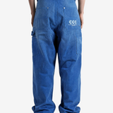 Blue pants, full body view