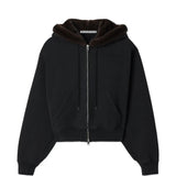 Black hoodie, front view