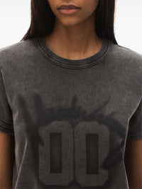 ALEXANDER WANG - Women Shrunken Ringer Tee W/ AW 00 Graphic